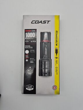 COAST 1000-Lumen Black Rechargeable Flashlight G56R